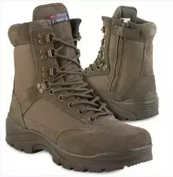 Черевики тактичні Mil-Tec з блискавкою Tactical side zip boot ykk  Brown  Brown 12822109-48