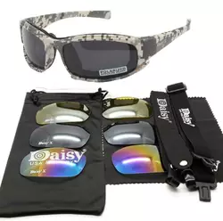 Захисні тактичні сонцезахисні окуляри Daisy X7 піксель. 4 змінні лінзи