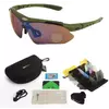Захисні  окуляри тактичні з поляризацією - RockBros -5 комплектів лінз-Олива