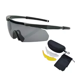 Захисні тактичні сонцезахисні окуляри .3 комплектів лінз ESS Оліва.Товщина лінз 3 мм!