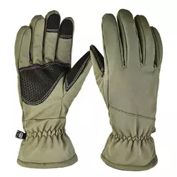 Водовідштовхувальні захисні вітрозахисні Softshell на флісі зимові рукавички Олива 9002-XL