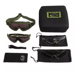 Захисні окуляри та маска 2 в 1 тактичні Oakley Si Ballistic M Frame олива