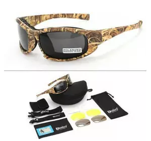 Захисні тактичні сонцезахисні спортивні окуляри Daisy X7 Хамелеон -4 змінні лінзи + чохол