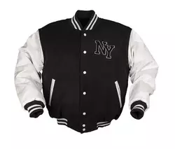 Куртка бомбер Mil-Tec NY Baseball - Black/White 10370002 розмір ХL