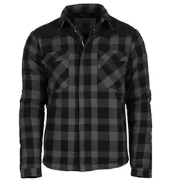 Куртка в стилі дроворуба (чорний сірий) 10370508 Mil-Tec Lumber Jacket розмір XL