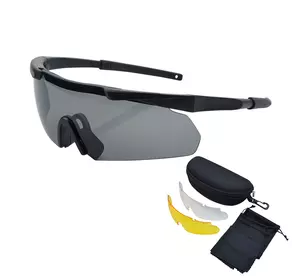 Захисні тактичні сонцезахисні окуляри ESS Олива .3 комплектів лінз. Товщина лінз 3 мм!