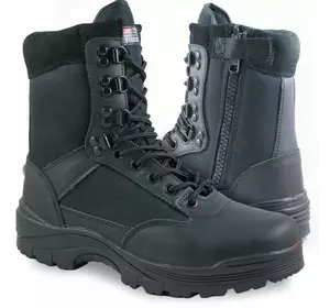 Черевики тактичні демісезонні Mil-Tec Side zip boots на блискавці чорні 12822102  розмір 45