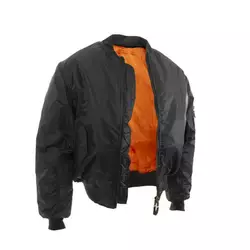 Тактична двостороння куртка бомбер Mil-Tec ma1 Black 10403002 розмір 2XL