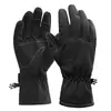 Водовідштовхувальні тактичні захисні вітрозахисні Softshell на флісі зимові рукавички Чорні 9001-L