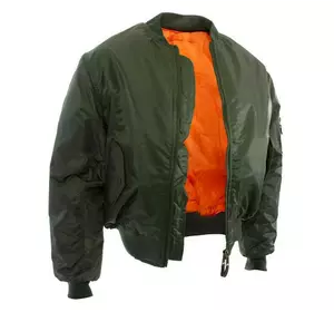 Тактична двостороння куртка бомбер Mil-Tec ma1 олива 10403001 розмір 3XL