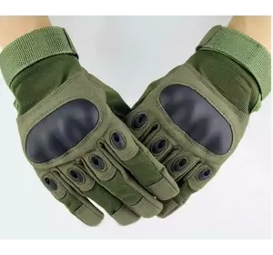 Універсальні повнопалі рукавички із захистом кісточок олива 8001-XL