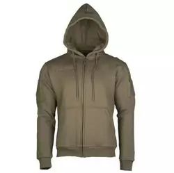 Реглан з капюшоном на блискавці Mil-tec Tactical hoodie Olive 11472012-2XL