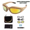 Тактичні захисні стрілецькі окуляри з поляризацією Daisy c5 койот + 4 комплекти лінз