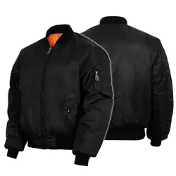 Двостороння тактична куртка-бомбер Mil-Tec ma1 Style Black 10403002