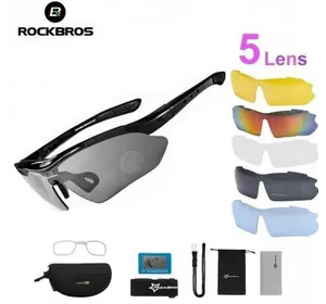 Захисні тактичні окуляри з поляризацією .5 комплектів лінз RockBros