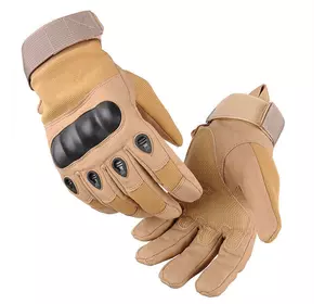 Універсальні повнопалі рукавички із захистом кісточок койот 8002-L