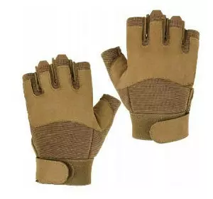 Рукавиці тактичні без пальців Mil-Tec Army Fingerless Gloves 12538519 Coyote розмір L