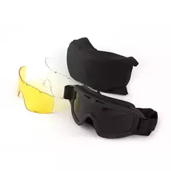 Тактичні окуляри захисна маска Revision з 3 лінзами/Балістичні окуляри зі змінними лінзами (чорна)