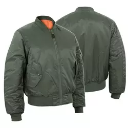 Куртка тактична бомбер двостороння льотна Mil-Tec us flight Jacket ma1 style Olive 10403001
