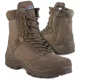 Черевики тактичні Mil-Tec з блискавкою Tactical side zip boot ykk  Brown  Brown 12822109