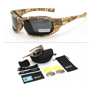 Захисні тактичні армійські спортивні окуляри Daisy X7 Хамелеон -4 змінні лінзи + чохол