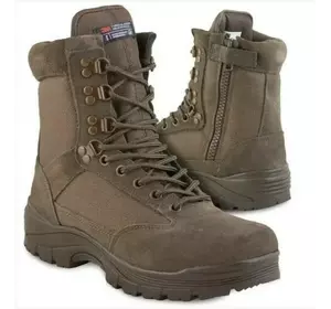 Черевики тактичні Mil-Tec з блискавкою Tactical side zip boot ykk  Brown  Brown 12822109-45