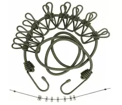 Мотузка для білизни Mil-Tec із застібками - Олива 16019000