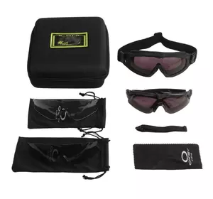 Захисні окуляри та маска 2 в 1 тактичні Oakley Si Ballistic M Frame black