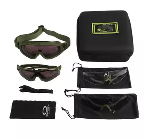 Захисні окуляри та маска 2 в 1 тактичні Oakley Si Ballistic M Frame олива