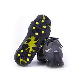 Протектори для взуття антиковзні, Льодоступи 10 шипів, кішки Жовті 1200101 розмір 47-48(XL)
