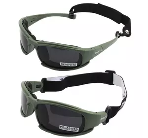 Тактичні захисні спортивні окуляри Daisy X7 оліва.4 змінні лінзи