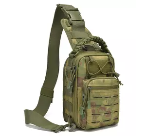 Сумка-рюкзак тактична однолямкова Камуфляж ZE0145 Laser