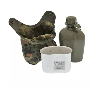 Армійська фляга з підсклянником і чохлом Mil-tec Флектарн 14506001
