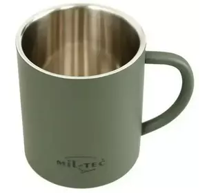 Чашка тактична з подвійною стінкою Mil-Tec 450 ml. Olive 14603500
